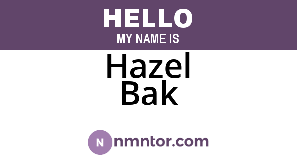 Hazel Bak