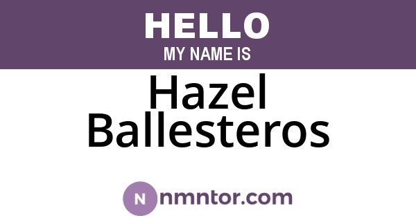 Hazel Ballesteros