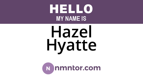 Hazel Hyatte