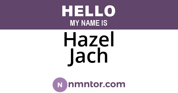 Hazel Jach