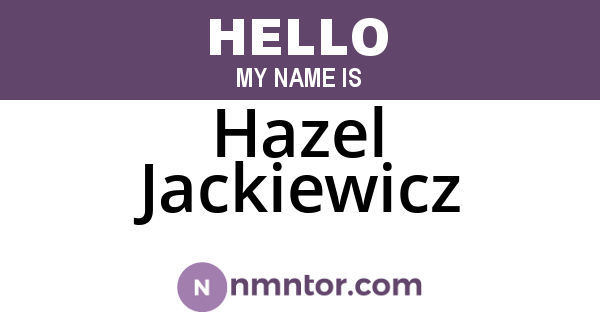 Hazel Jackiewicz