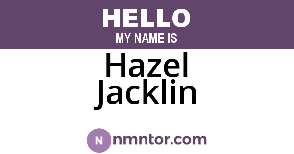 Hazel Jacklin