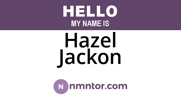 Hazel Jackon