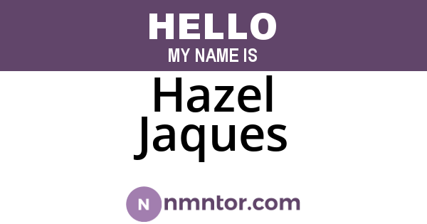 Hazel Jaques