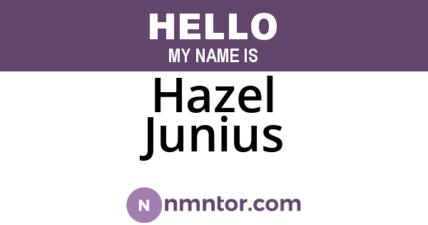 Hazel Junius