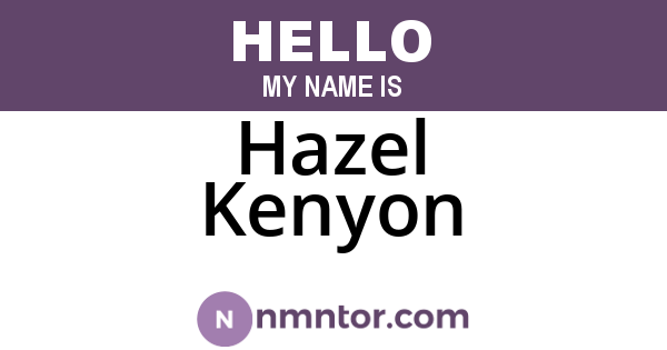 Hazel Kenyon