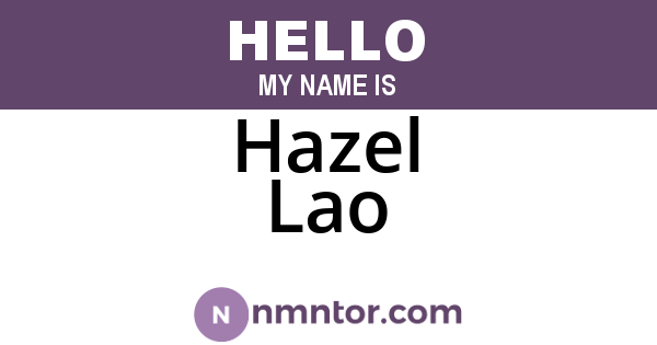 Hazel Lao