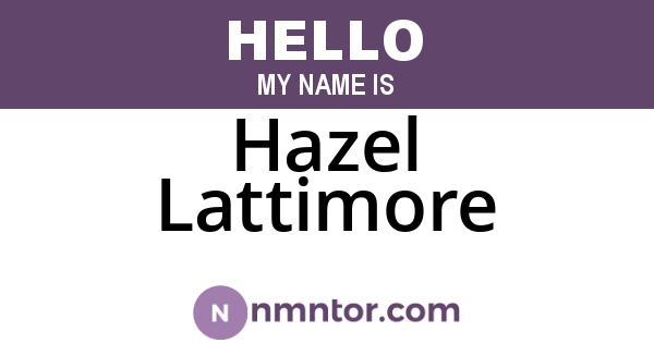 Hazel Lattimore
