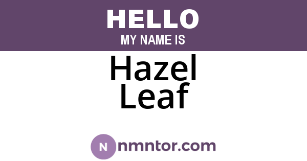 Hazel Leaf