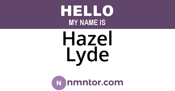 Hazel Lyde