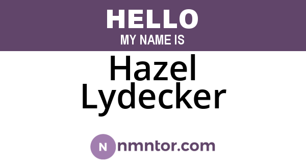 Hazel Lydecker