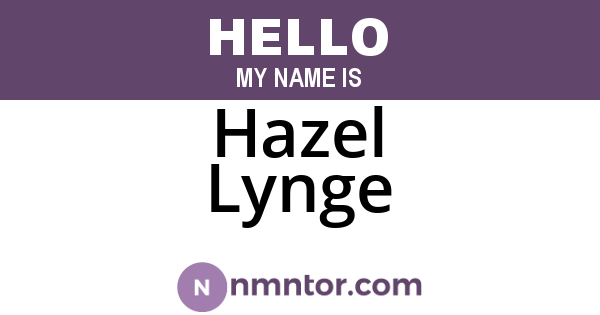 Hazel Lynge