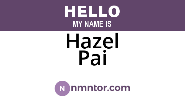Hazel Pai