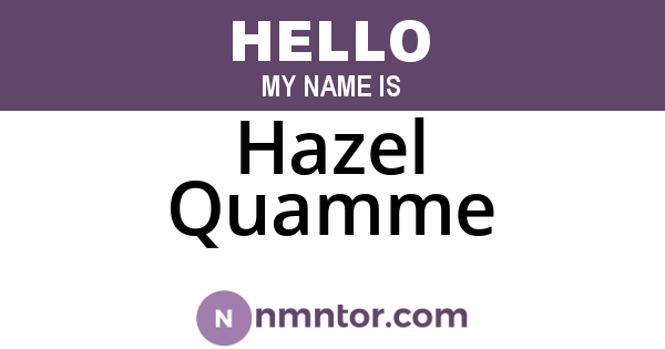 Hazel Quamme