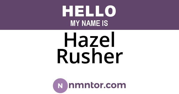 Hazel Rusher