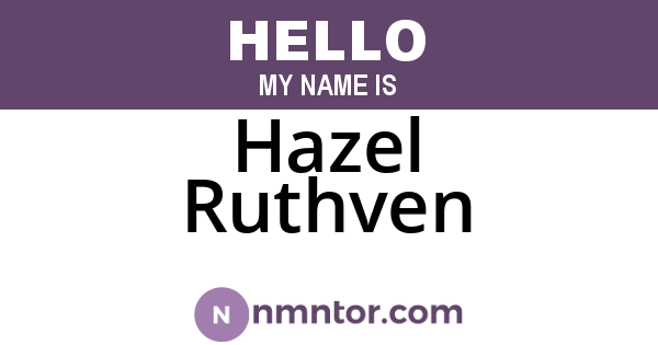 Hazel Ruthven