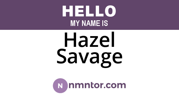 Hazel Savage