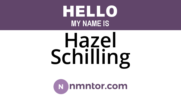 Hazel Schilling