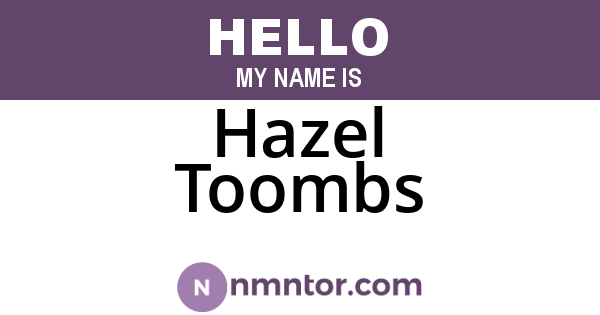 Hazel Toombs