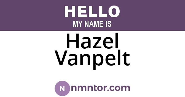 Hazel Vanpelt