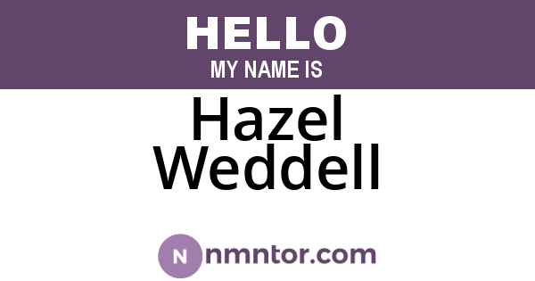 Hazel Weddell