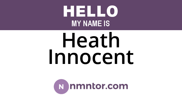 Heath Innocent