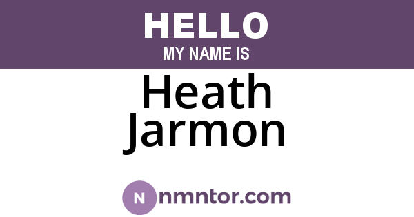 Heath Jarmon