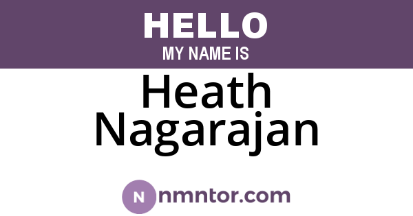 Heath Nagarajan