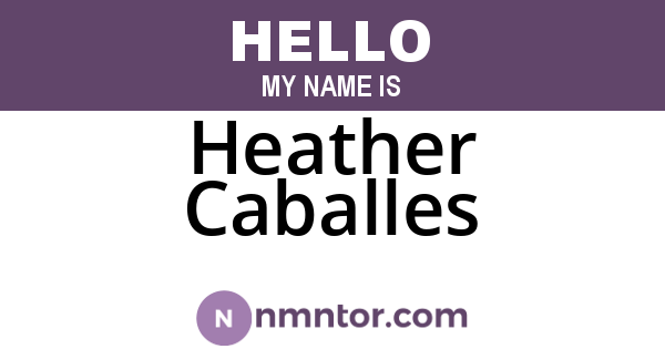 Heather Caballes