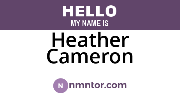 Heather Cameron