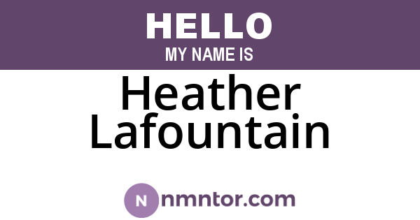 Heather Lafountain