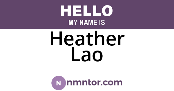 Heather Lao