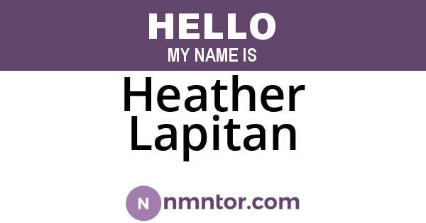 Heather Lapitan