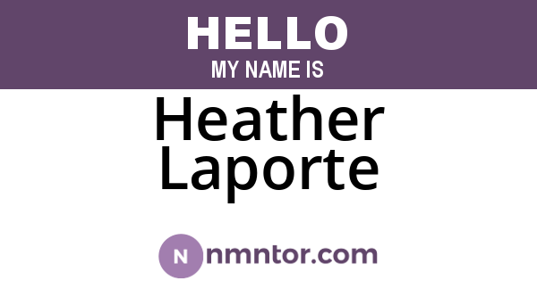 Heather Laporte