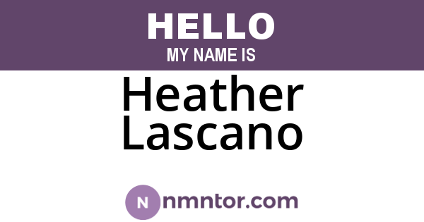 Heather Lascano