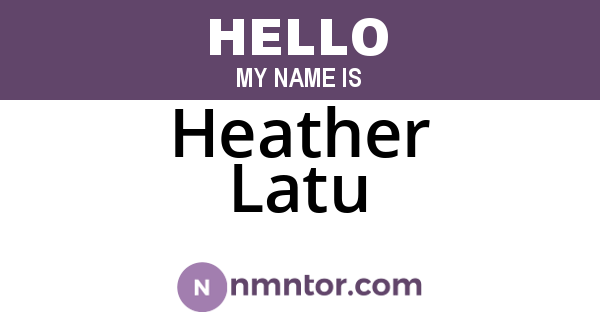 Heather Latu