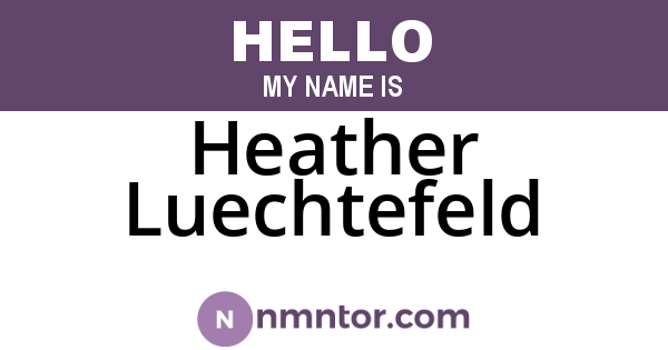 Heather Luechtefeld