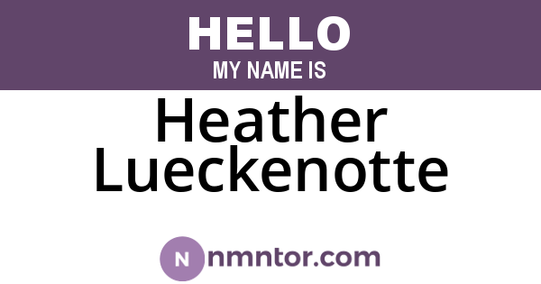 Heather Lueckenotte