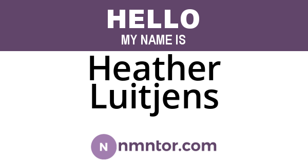Heather Luitjens