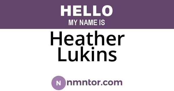 Heather Lukins