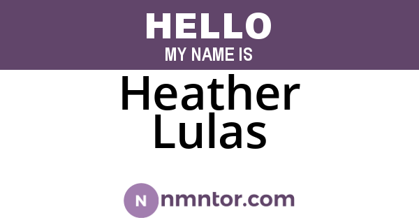 Heather Lulas