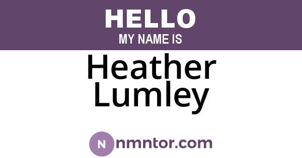 Heather Lumley