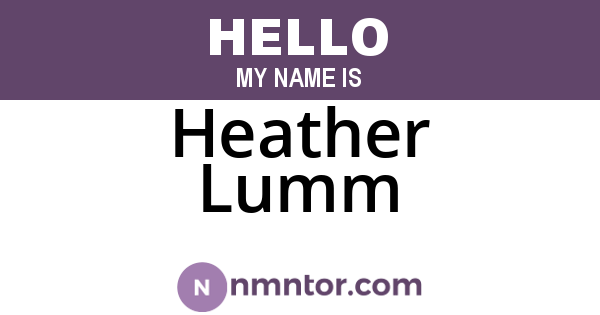 Heather Lumm