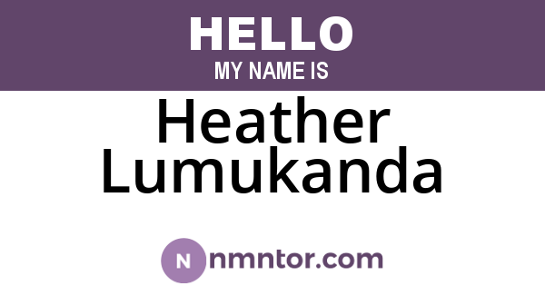 Heather Lumukanda
