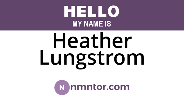 Heather Lungstrom