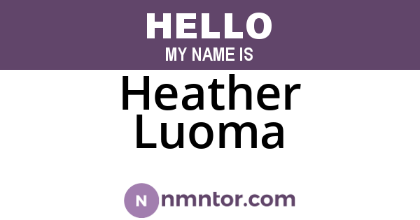 Heather Luoma