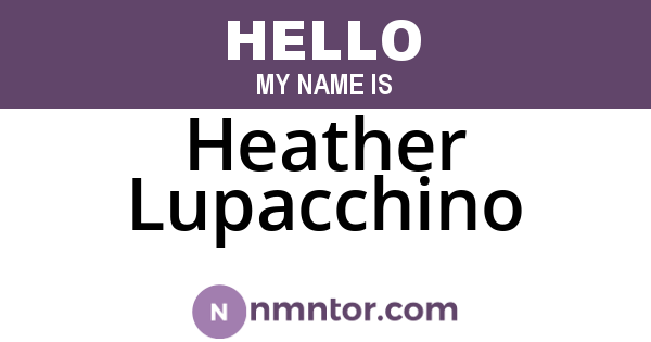 Heather Lupacchino