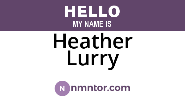 Heather Lurry