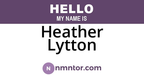 Heather Lytton