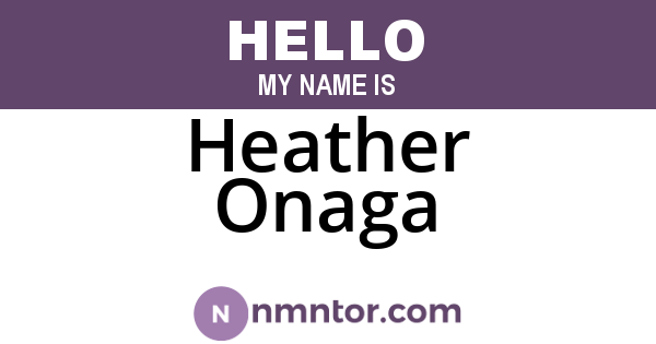 Heather Onaga